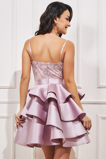 Layered Frilled Midi Dress Goddiva